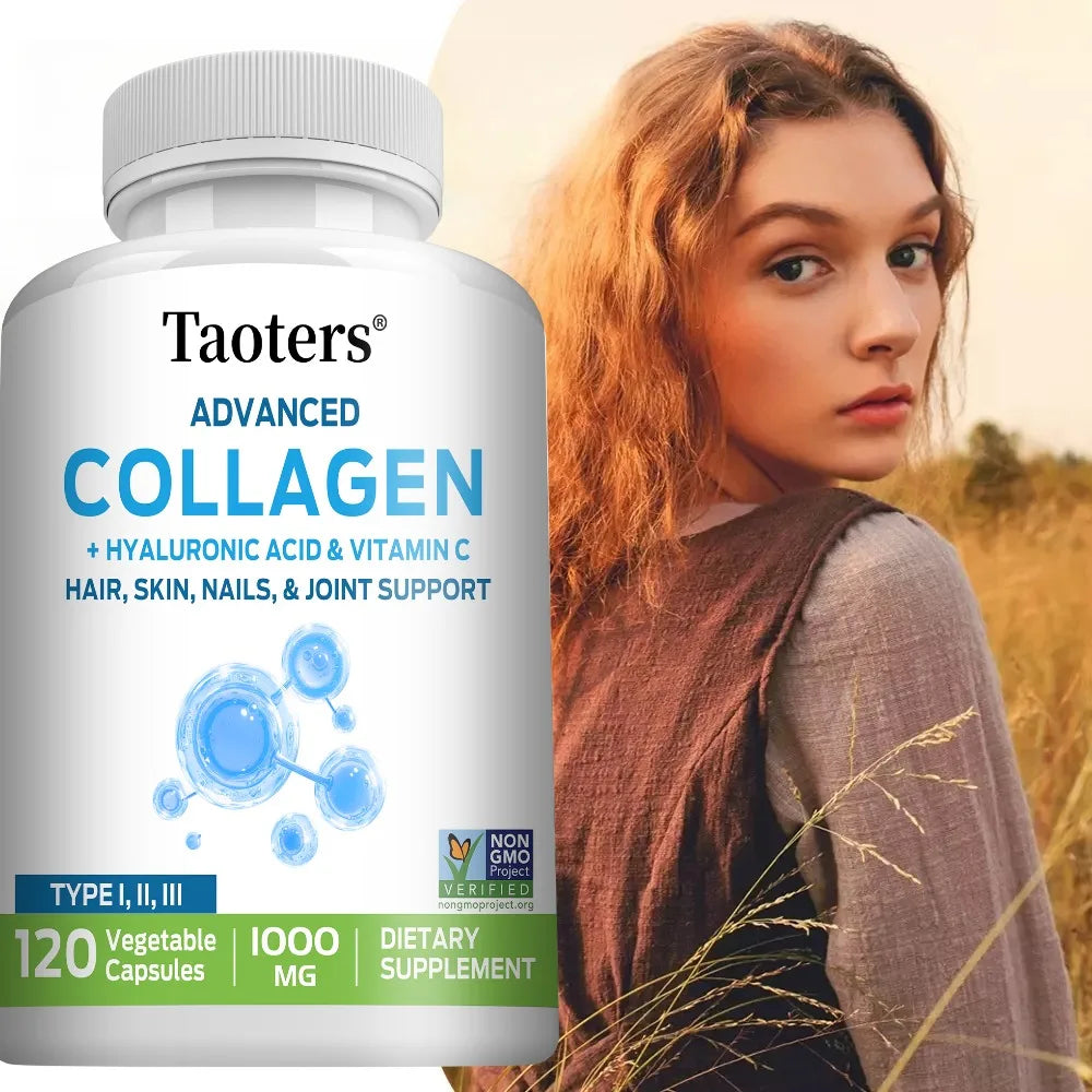 Advanced Collagen Supplement - with Hyaluronic Acid, Supports Skin & Hair Health, Boosts Immunity & Maintains Overall Well-being