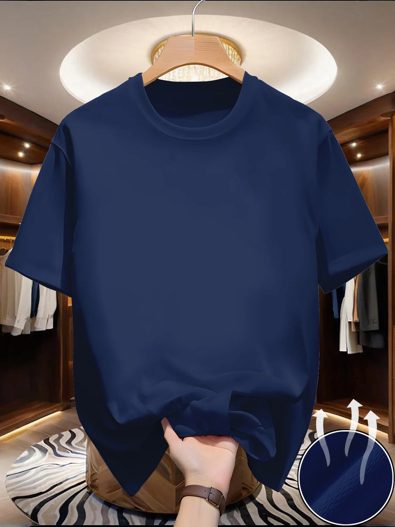 2026 New Men's running T-shirt, spring/summer slim-fitting T-shirt, quick drying short sleeved breathable sports Modern T-shirt
