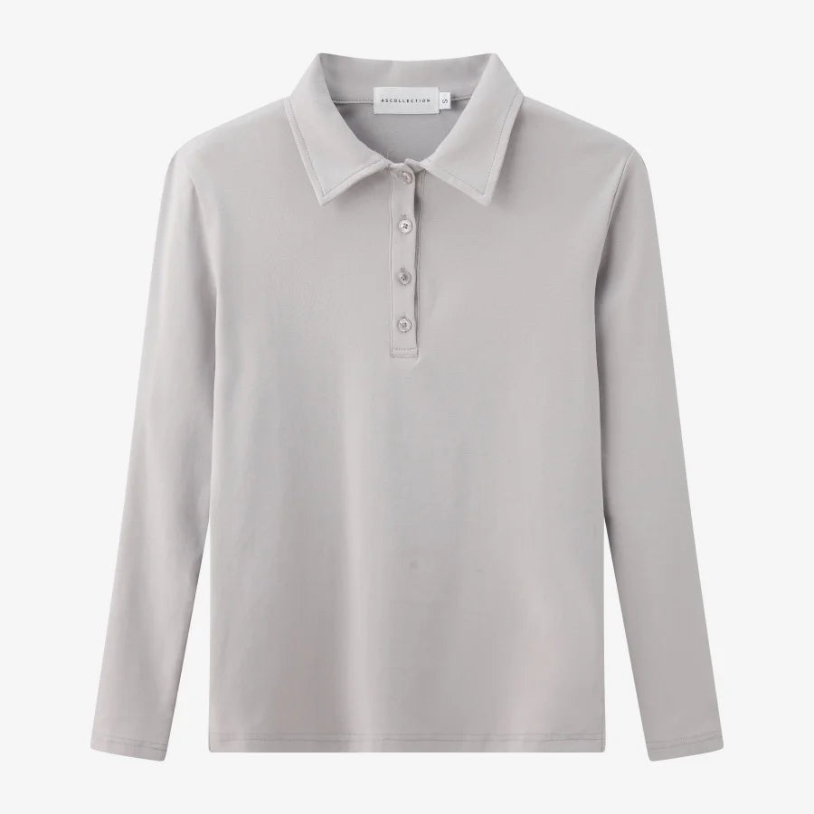 AS 2025 summer woman fitted design polo shirt tops  high quality stretch fabric lady clothing