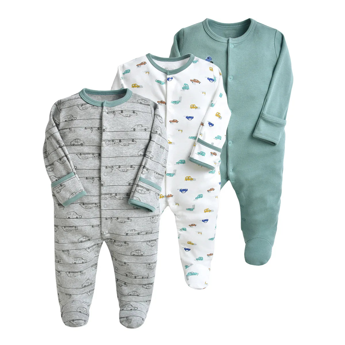Brand Newborn Babies Clothes Infant Baby Boys Girls Romper Cotton Long Sleeve Pajamas Jumpsuit Toddler Clothes Outfits 3Pcs/Lot