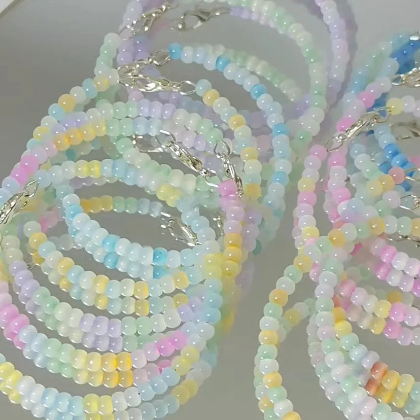 1Pcs Bohemian Style Bracelet Colorful Beaded Bracelet for Women Girls Simple Sweet Versatile Bracelet Jewelry Accessories Gifts