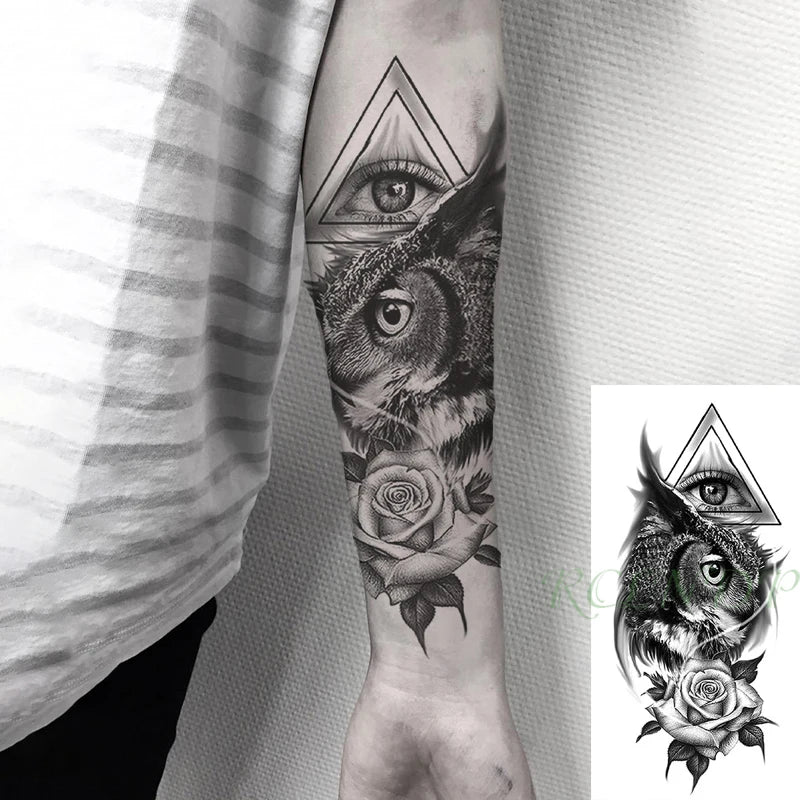 Waterproof Temporary Tattoo Sticker Rose Flower Hand back tatto Art  flash tatoo fake tattoos for women men