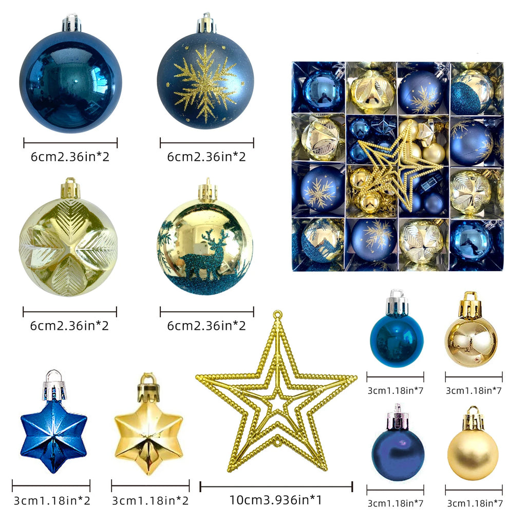 Christmas Balls Ornament Set Xmas Tree Hanging Pendant 2024 Christmas Decoration for Home New Year Gift Navidad Decors