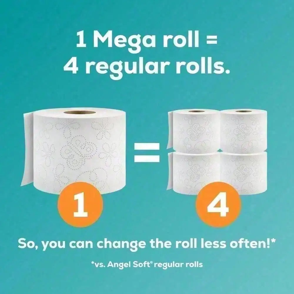 Angel Soft 2-Ply Toilet Paper, Ultra Soft & Strong, 320 Sheets Per Roll, Durable Bathroom Tissue For Daily Use