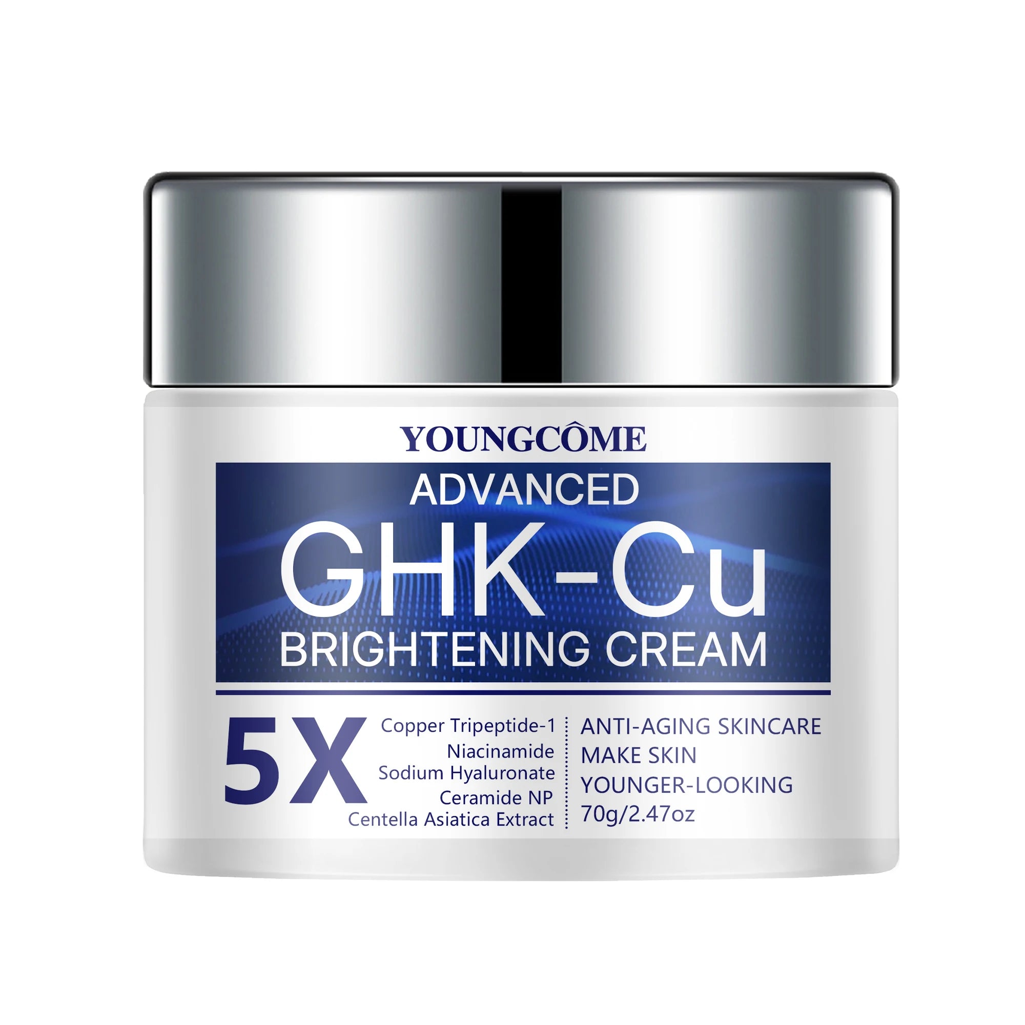 GHK-CU Copper Peptide Anti-Aging Face Cream & Serum - Firming & Hydrating Moisturizer for All Skin Types, Skincare for Women