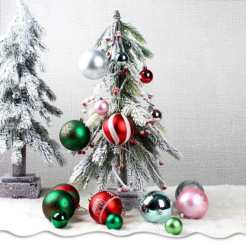 44Pcs 3-6CM Christmas Ball Merry Christmas Tree Topper Decoration for Home Decor Holiday New Year 2026 Navidad Gifts Supplies