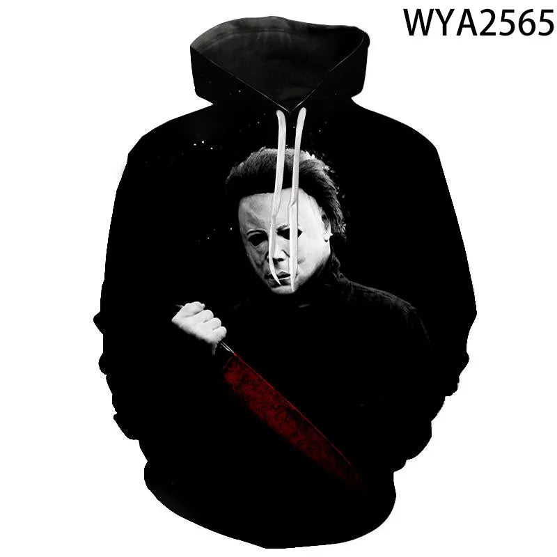 2026 Autumn Halloween Horror Michael Myers 3D Print Men Women Children Hoodies Harajuku Streetwear Hooded Sweatshirts Pullover