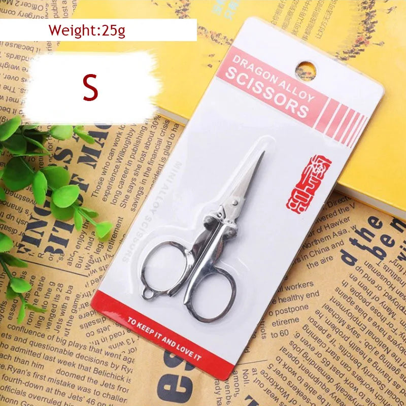 Stainless Steel Foldable Sissors Portable Student Handmade Crafts Scissors Stationery Office DIY School Supplies