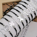 12pcs/set Stylish Stainless Steel Braided Charm Bracelet for Men - Perfect for Daily Wear and Gifting to Family and Friends