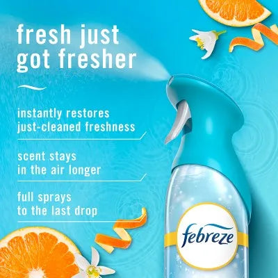 Air Fresheners Air Mist Odor-Fighting Air Freshener - Zesty Orange Blossom - 8.1oz: Dye-Free, Phthalate-Free, Aerosol Form