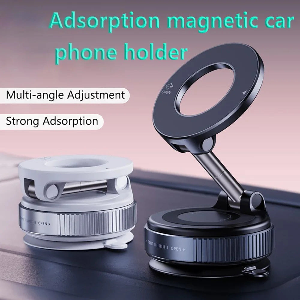 Car Magnetic Mobile Phone Holder 360 Rotatable Foldable Vacuum Suction Cup Stand Portable Universal Adsorption Smartphone Holder