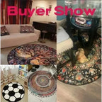 Skeleton Illusion Round Rug Spooky Optical Floor Carpet Fun Gothic Home Decor Gift for Living Room Horror Door Mat Rug
