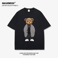 Summer Fashion High End Men's Fun Little Bear 100% Cotton Printed Round Neck High Quality Leisure Fitness Street T-shirt