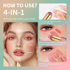 2 IN 1 Multiuse Stick Double Headed Bronzer Blush For Cheeks Eyes Lips Long Lasting Matte Glow Makeup Contouring Stick Makeup