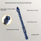 3-Pack Tungsten Carbide Masonry Drill Bits, Hex Shank Serrated Bit for Tile Glass Brick Concrete Ceramic Wood Drilling
