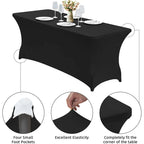 4 6 8 FT Spandex Table Cover Universal Fitted Stretch Tablecloth Rectangular Table Cloth Protector For Outdoor Birthday Wedding
