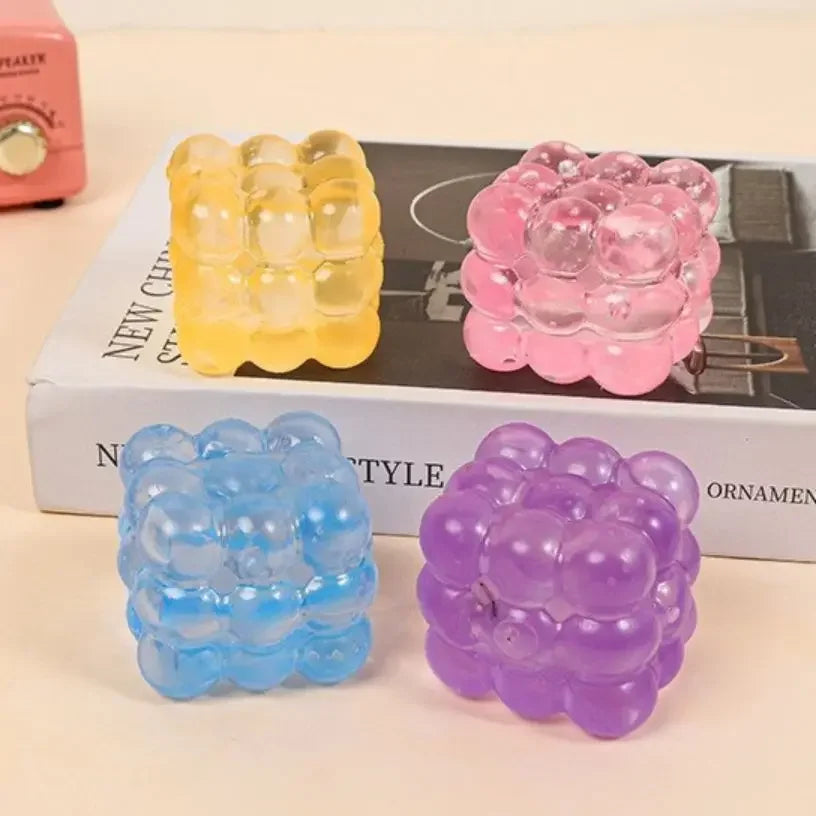 1JJ-New Three-Dimensional Candy Kneading Music Adult Stress Relief Squeeze Sensory Toys Decompression Simulation Cube Party Gift