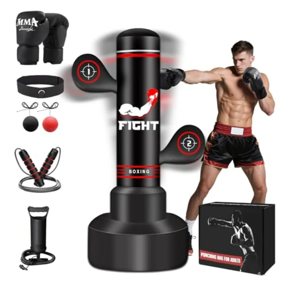 Upgraded Heavy Freestanding Punching Bag for Adults Teens 70" Standing Punching Bag Kicking Bag Heavy Bag Women Men Kickboxing