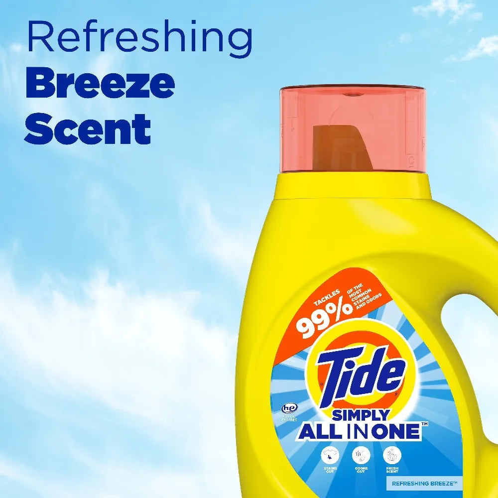 Limited-Time Special Price! Liquid Laundry Detergent, Refreshing Breeze, Bulk Large Capacity Family Size
