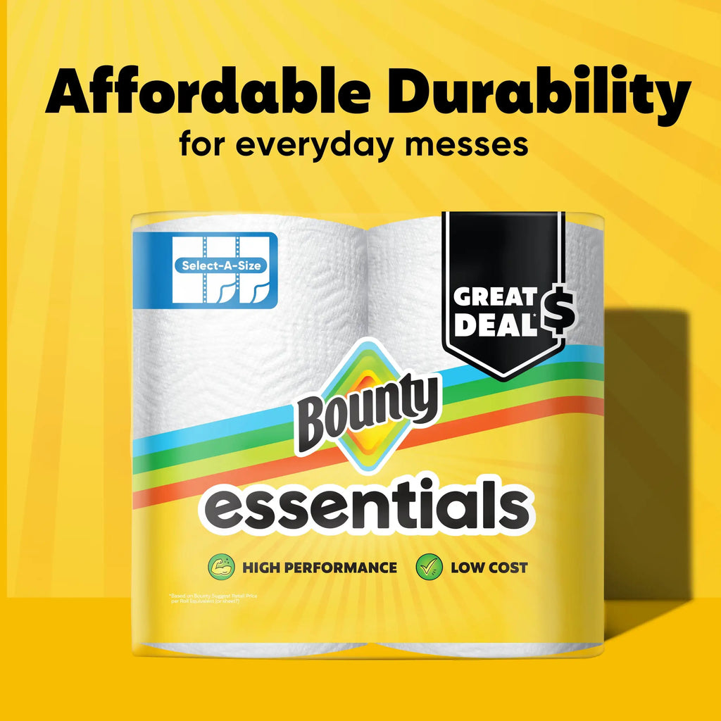 Holiday Bulk Savings | Large Capacity Value Pack | White Select-A-Size Paper Towels in Commercial Pack | Durable and budget-friendly to handle all kinds of daily household messes