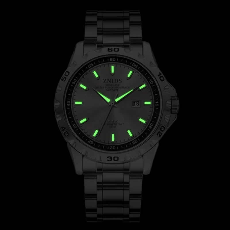 Men's Sports Watch, Waterproof Stainless Steel Strap, Quartz Wristwatch with Luminous Watch, Date Display, Round Case, Men's Casual Business Watch, 2026 New Fashion Casual Watch, Best Gift for Men