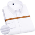 New Men's Solid Color Business Shirt Formal Fashion Thin Classic Basic Casual Slim White Long Sleeve Social Shirt Brand Clothes
