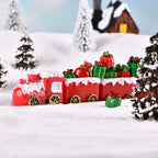 New Christmas Deer Santa Claus Sled Tree Snowman Figurine Doll House Home Decor Miniature Garden Decoration Accessories Modern