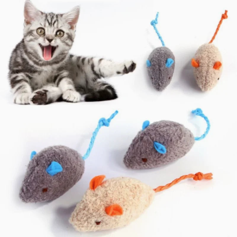 Interactive Plush Rat And Cat Toys Durable Linen Material Safe for Indoor Play Perfect for Small Breeds Interactive Plush Toys