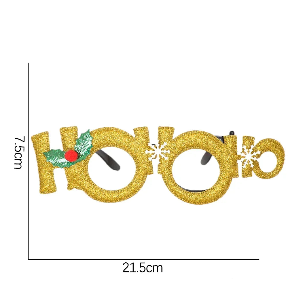 Christmas Glasses Santa Claus Xmas Tree Snowman Plastic Glasses Kid Gift Xmas Party Supplies Photo Props Christmas Decoration