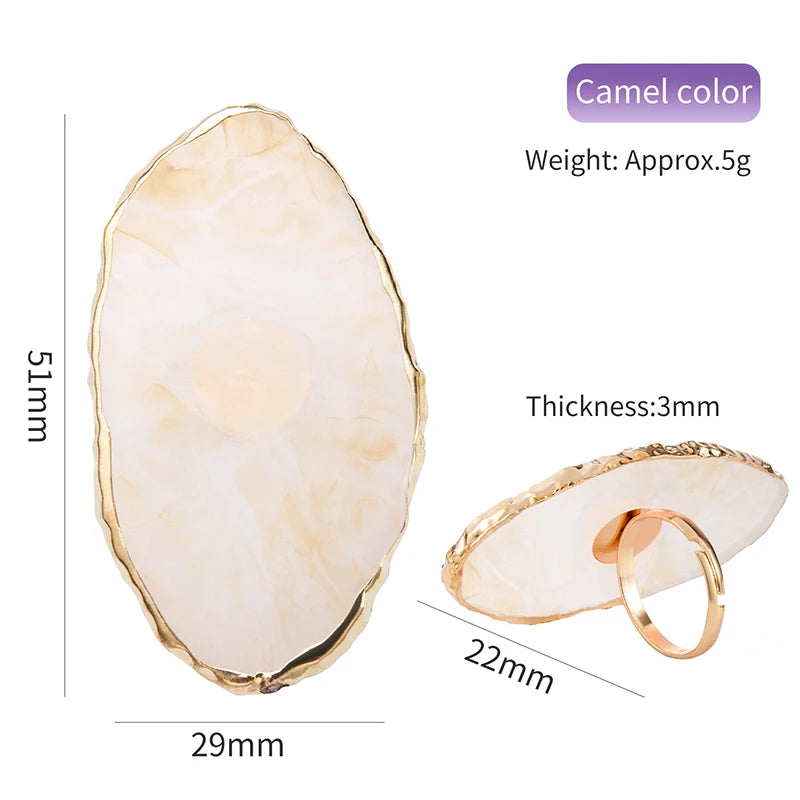 Mini Resin Fingerring Design Plate For UV Gel Polish Blending Heart Shape False Nails Display Stand False Eyelash Glue Tray Tool
