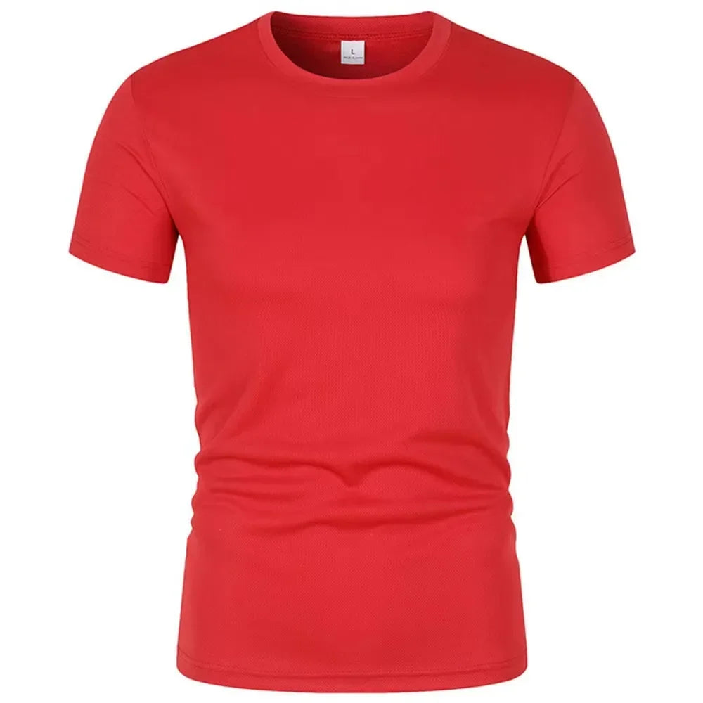 2026 New Running T-shirt Men's Summer Fashion Round Neck Comfortable Breathable Short Sleeve Fitness Exercise Speed Drying Top