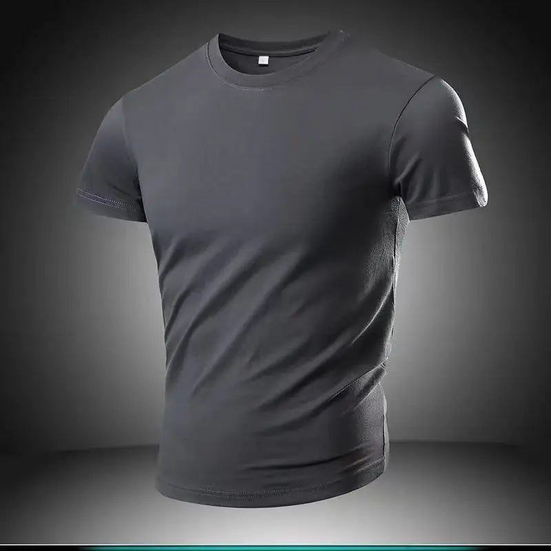 2026 New Running T-shirt Men's Summer Fashion Round Neck Comfortable Breathable Short Sleeve Fitness Exercise Speed Drying Top