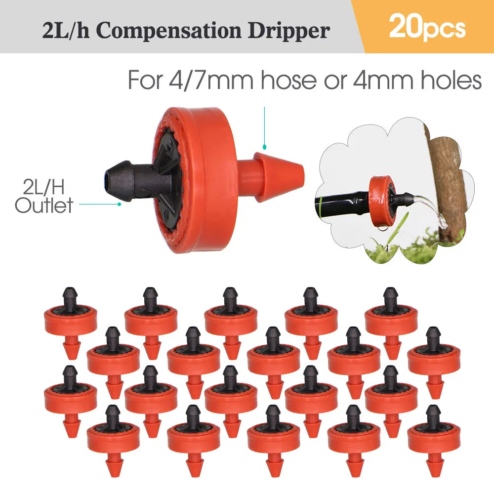 2L 4L 8L Dripper Irrigation 3/5mm Hose 2/4-Way Connector Water Splitter Emitter Drip Arrow Micro Drip System Garden Accesorries
