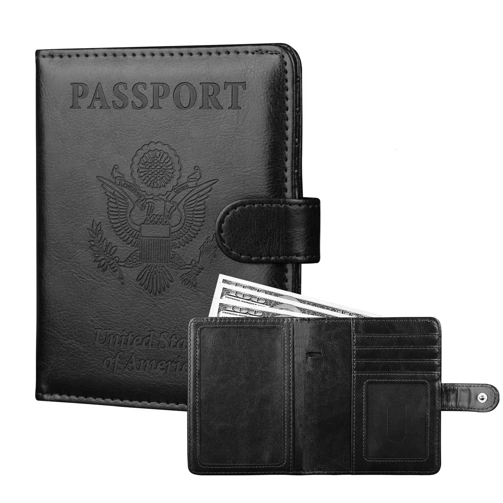 Passport Holder Cover Case RFID Blocking Travel Wallets Card Case for Women Men