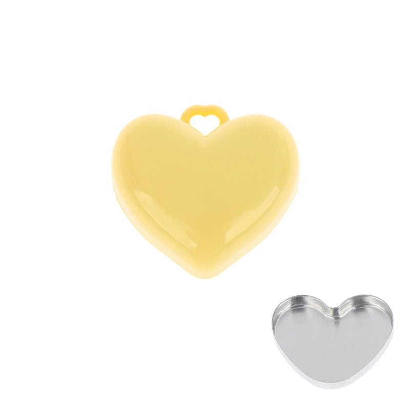 1Pcs Heart Shape Blush Empty Compact with Mirror, Keychain DIY Refillable Powder Case for Makeup