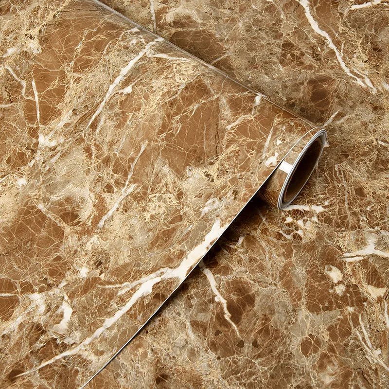 Marble Sticker Kitchen Oil-Proof Film Stove Waterproof Moisture-Proof Self-Adhesive Wallpaper Countertop Cabinet Renovation Tile