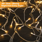 1000 LED Christmas Icicle Lights 98Ft, 8 Modes Connectable Waterproof Outdoor Icicle String Lights with 20 Cable Ties for Roof Gutters Eaves Patio Garden Holiday Decor, Warm White