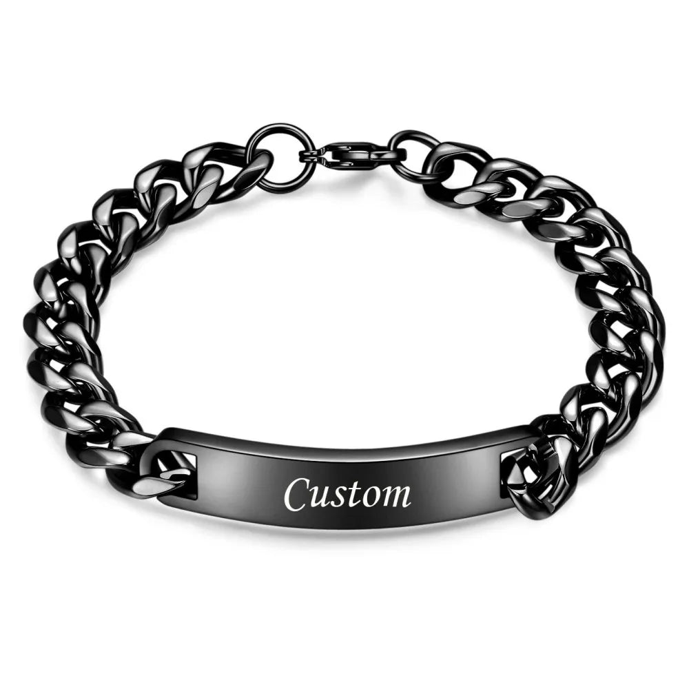 New Fashion Watch Chain 10mm Smooth Titanium Steel Bracelet for Men Customizable Personalized  Male Gentleman Business Gift