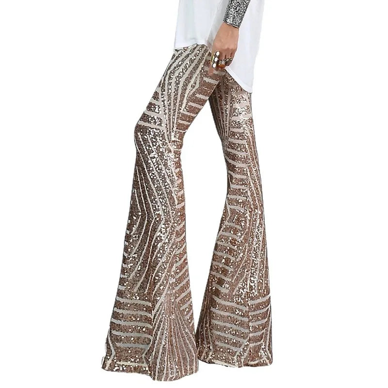 European Summer Wide Leg Flared Pants, Elegant Slim Fit Bootcut Trousers, Versatile Long Pants for Women