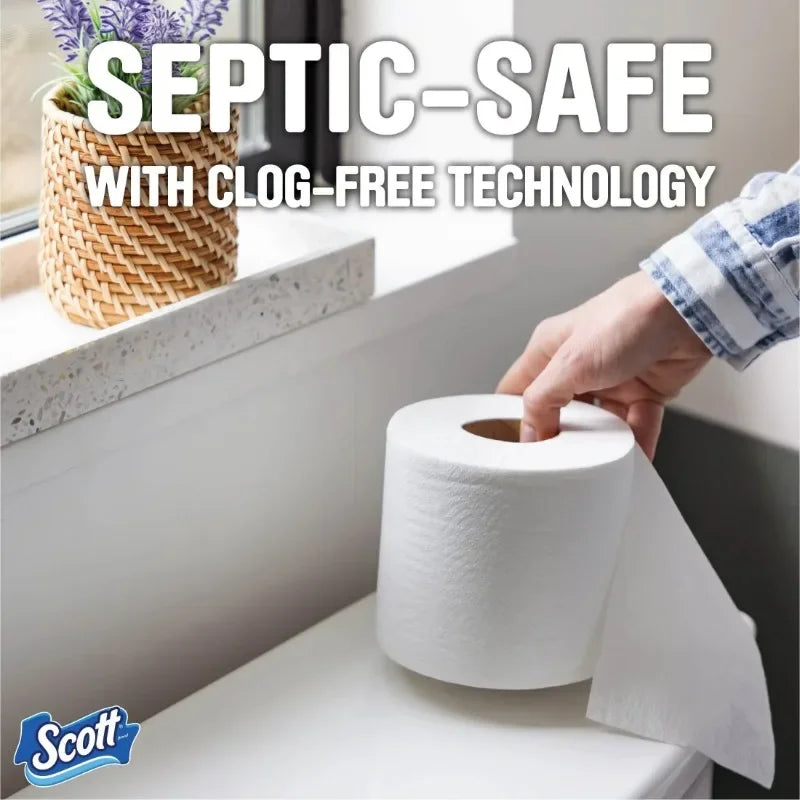 Scott 1000 Series Toilet Paper - 36 Rolls of 1000 Sheets per Roll - Soft & Durable Household Bathroom Tissue