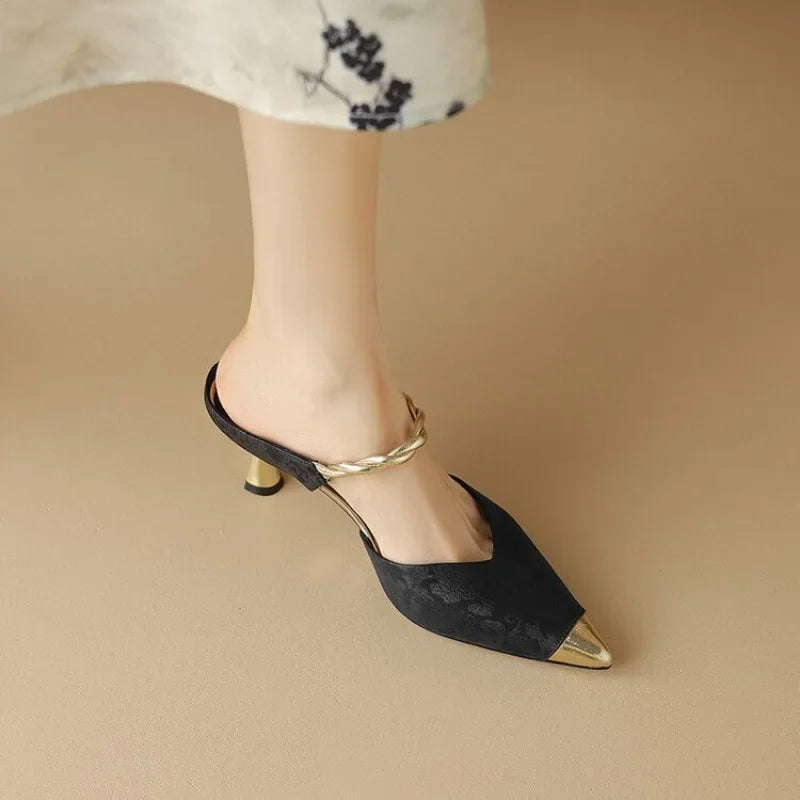 Shoes for Women Mules Sandals Fashion Woman Slippers Cheap Liquidation Easy Wears Slides Original New Collection Style Unique 39