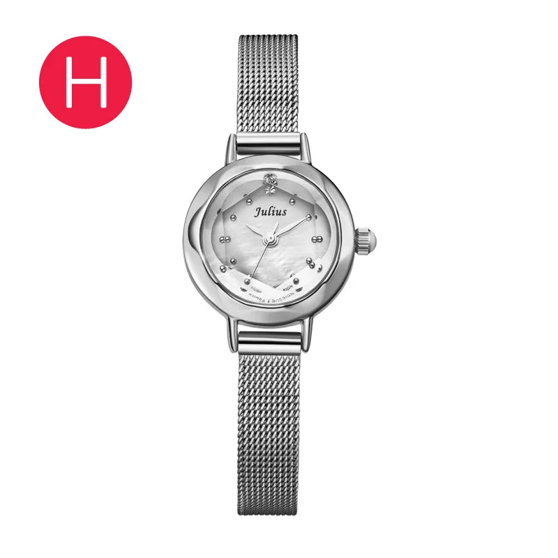 Mini Lady Women's Watch Japan Quartz Fashion Hours Dress Bracelet Stainless Steel Business Girl Valentine Gift Julius Box