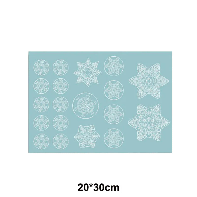 Christmas Window Cling Stickers Santa Claus Reindeer Snowflake Gift Box Window Decals for Xmas Home Shop Glass Door Window Decor
