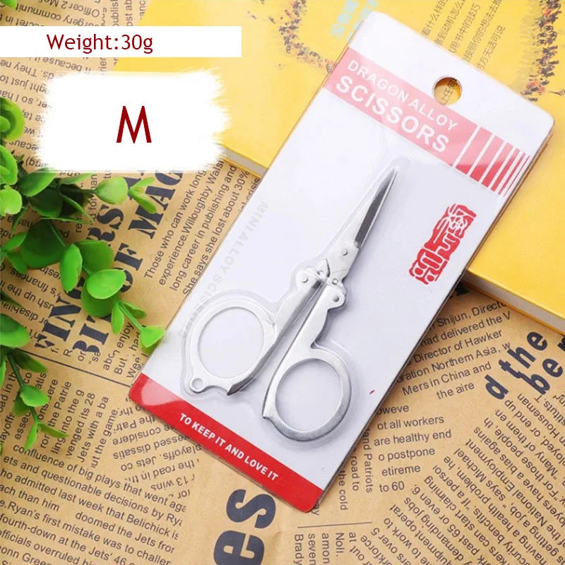 Stainless Steel Foldable Sissors Portable Student Handmade Crafts Scissors Stationery Office DIY School Supplies
