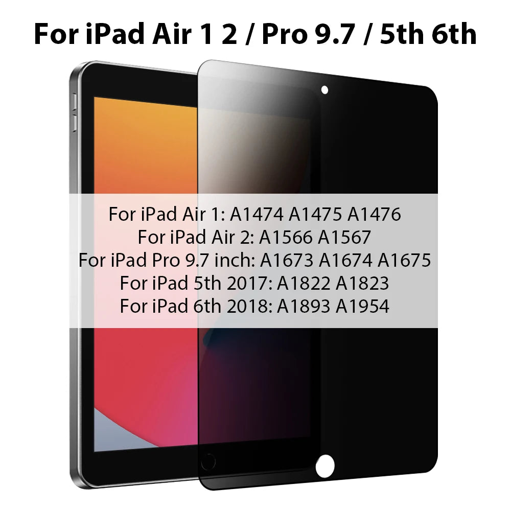 Privacy Glass For iPad A16 Pro 13 M4 12.9 11 2025 M5 10th 10 Generation Screen Protector Air 5 4 7th 8th 9th 10.2 Mini 6 7 Film
