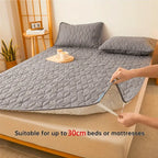 Waterproof Mattress Protector - Breathable Noiseless Mattress Cover Pad with 4 Elastic Corner Straps Fits up to 30 cm Deep