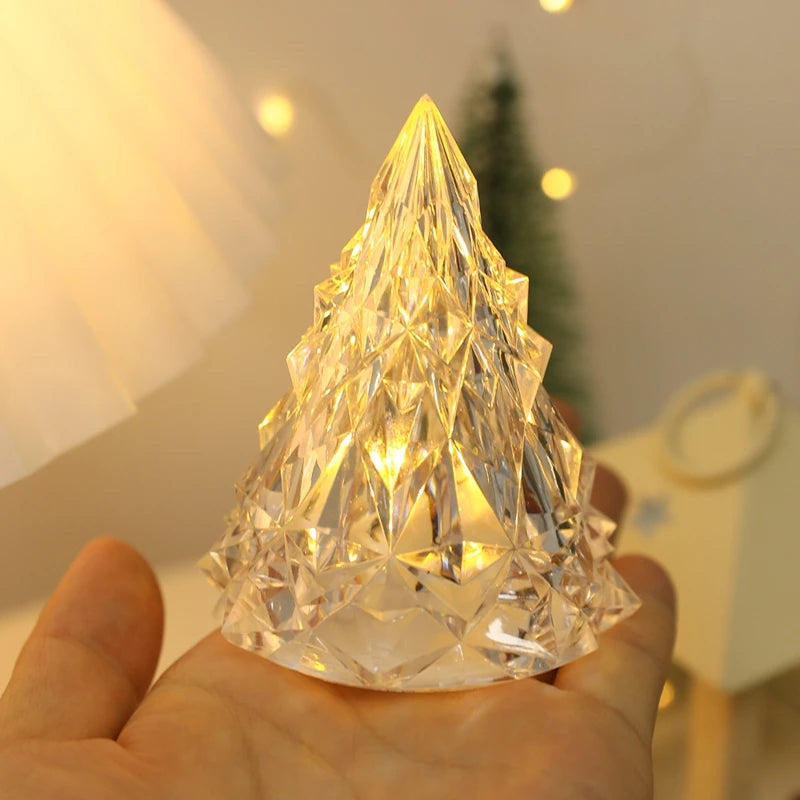 1/2Pcs LED 8.5cm Flameless Christmas Tree Shape Candle Light for Home Party Christmas Decoration New Year Gift 2025 Navidad
