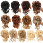 OLACA Synthetic Hair Bun Bands Blonde Black Messy Curly Chignon Donut Updo Scrunchies Fake Hair Pieces For Women Hair Extensions
