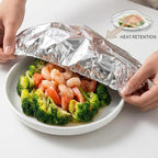 Aluminum Foil Film Food Cover Elastic Disposable Food Grade Covers Fresh-keep Lid Fruit Vegetable Insulation Storage Saran Wrap
