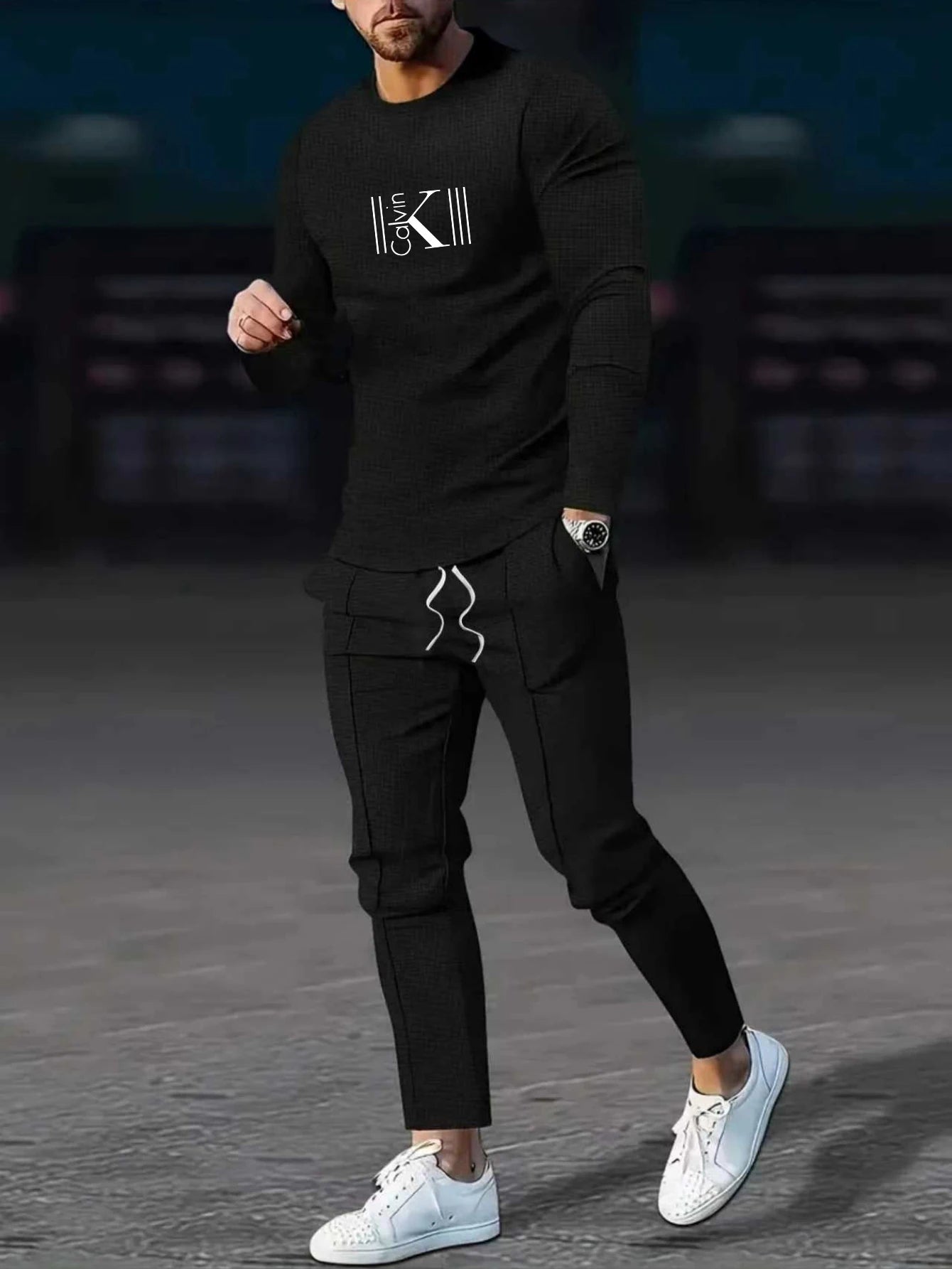 2026 Summer New Fashionable Men's Football Sportswear T-shirt Pants Set Casual Short Sleeve Set Jogging Fitness Clothing